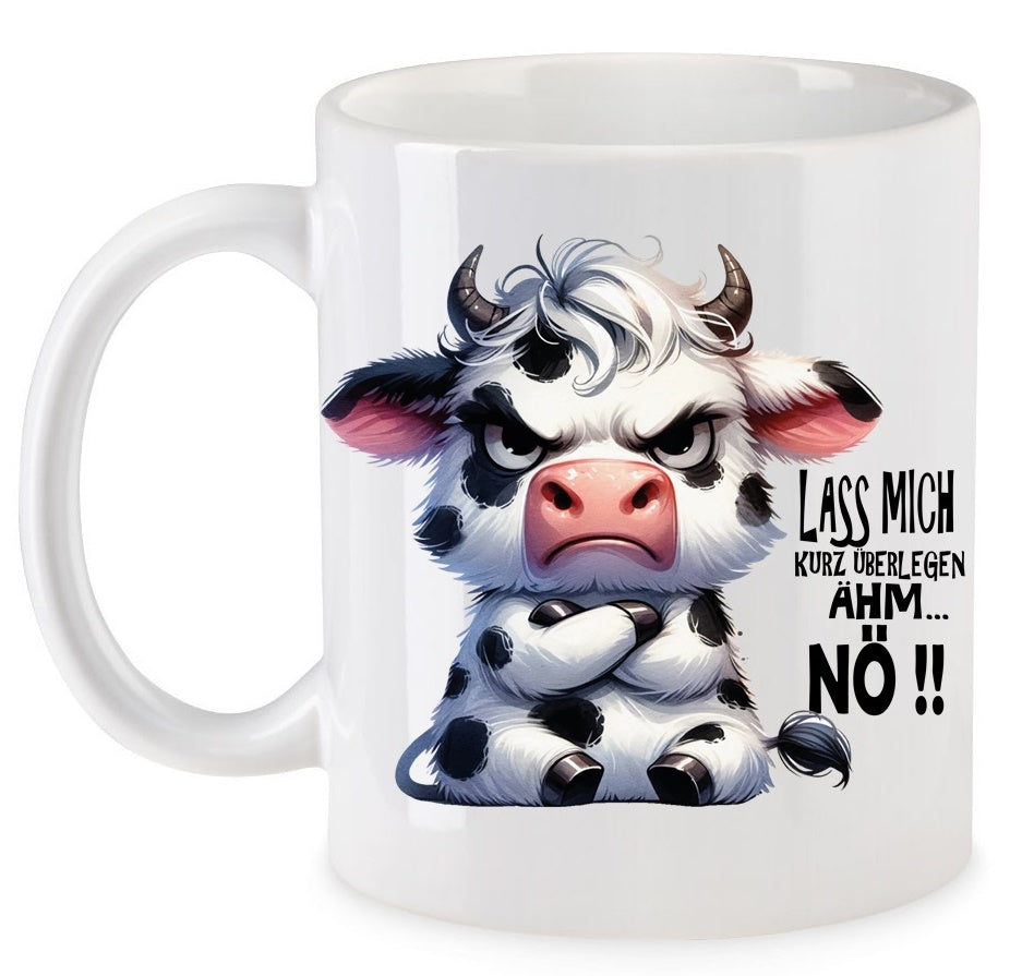 Ähm... NÖ !! Kuh Fleckbert Tasse Keramik Motiv: TBEN